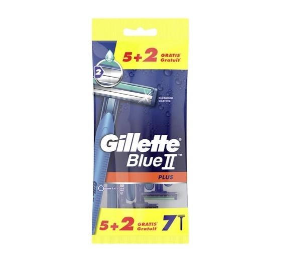 Gillette Blue II Plus jednorazowe maszynki do golenia dla mężczyzn 7 sztuk