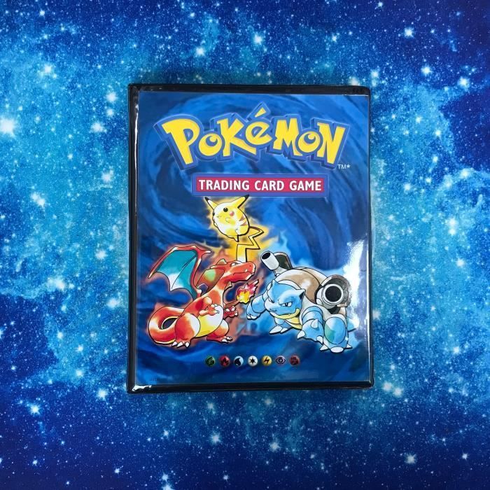 Album raccoglitore Pokémon con 208 carte Pokémon, copertina rigida, porta carte, custodia per la collezione di Pikachu e Charizard.