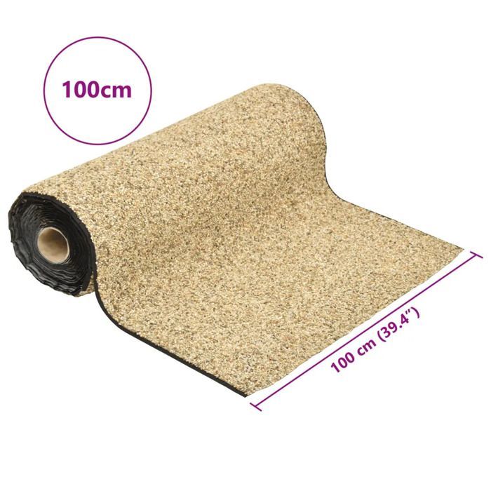 Rouleau de revêtement de pierre - vidaXL - 100x100 cm - Sable naturel - Durable - Design naturel