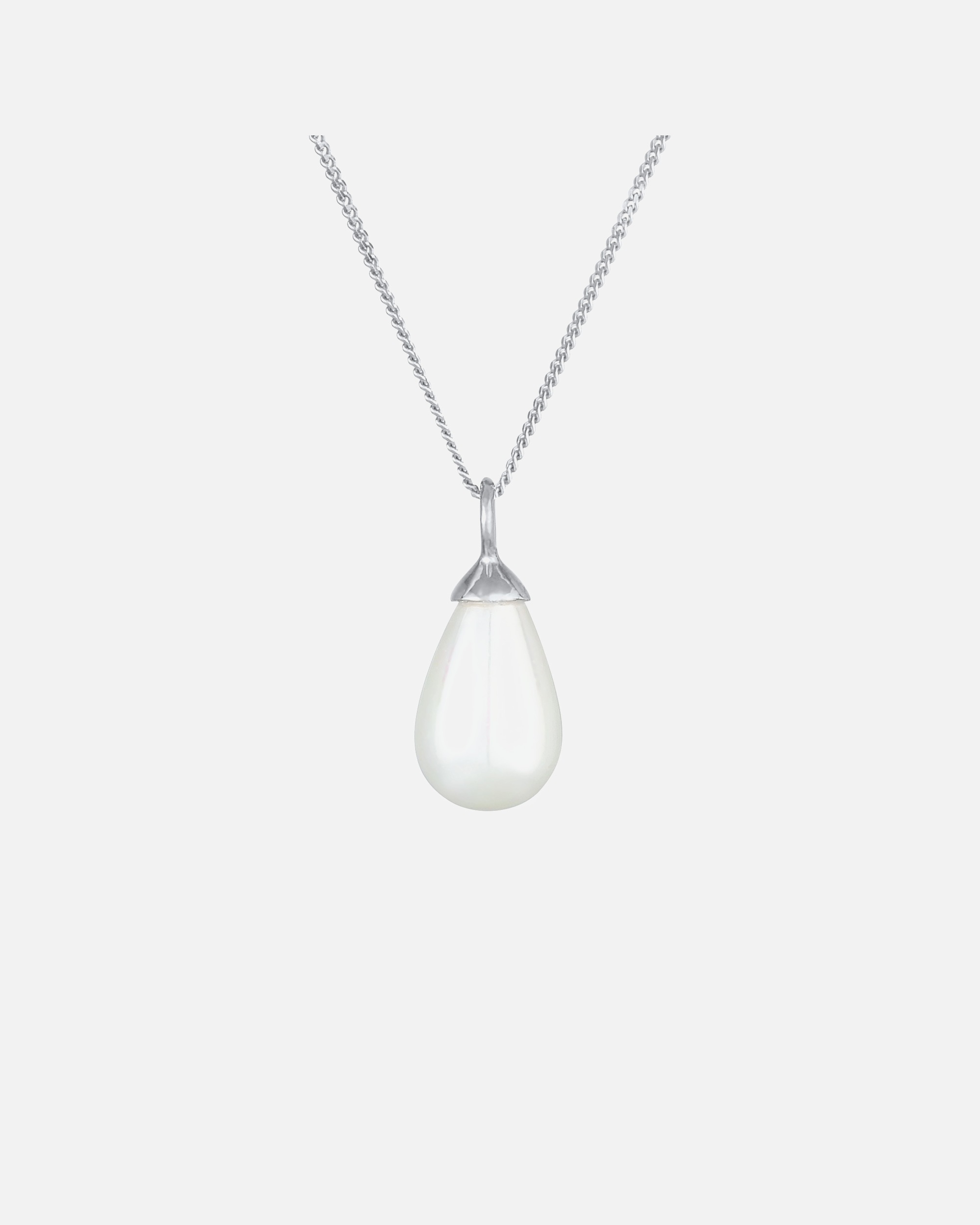 Nenalina Pendentif femme goutte classique avec perle de culture d'eau douce en argent sterling 925