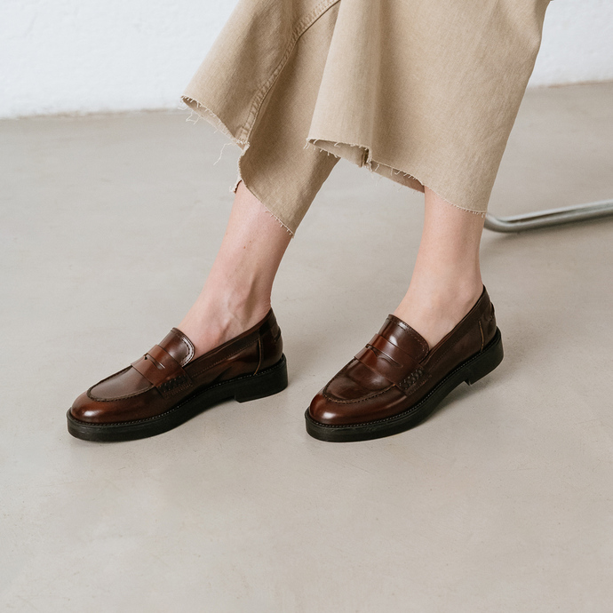 Mocassins  en cuir marron