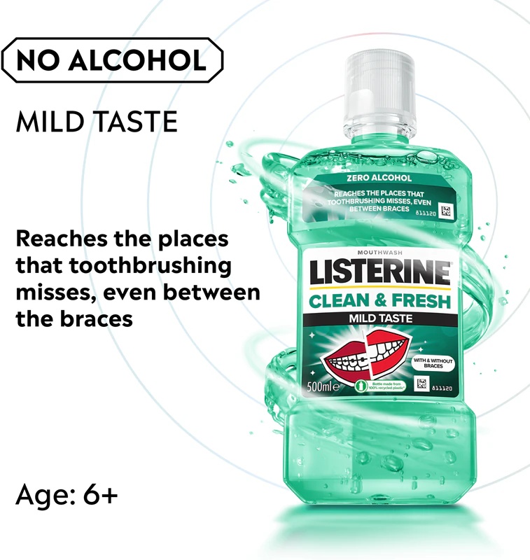 Listerine Clean & Fresh ustna vodica proti kariesu