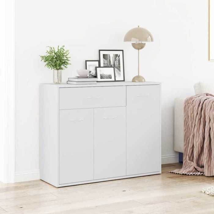 Aparador blanco vidaXL de 88x30x70 cm, aglomerado.