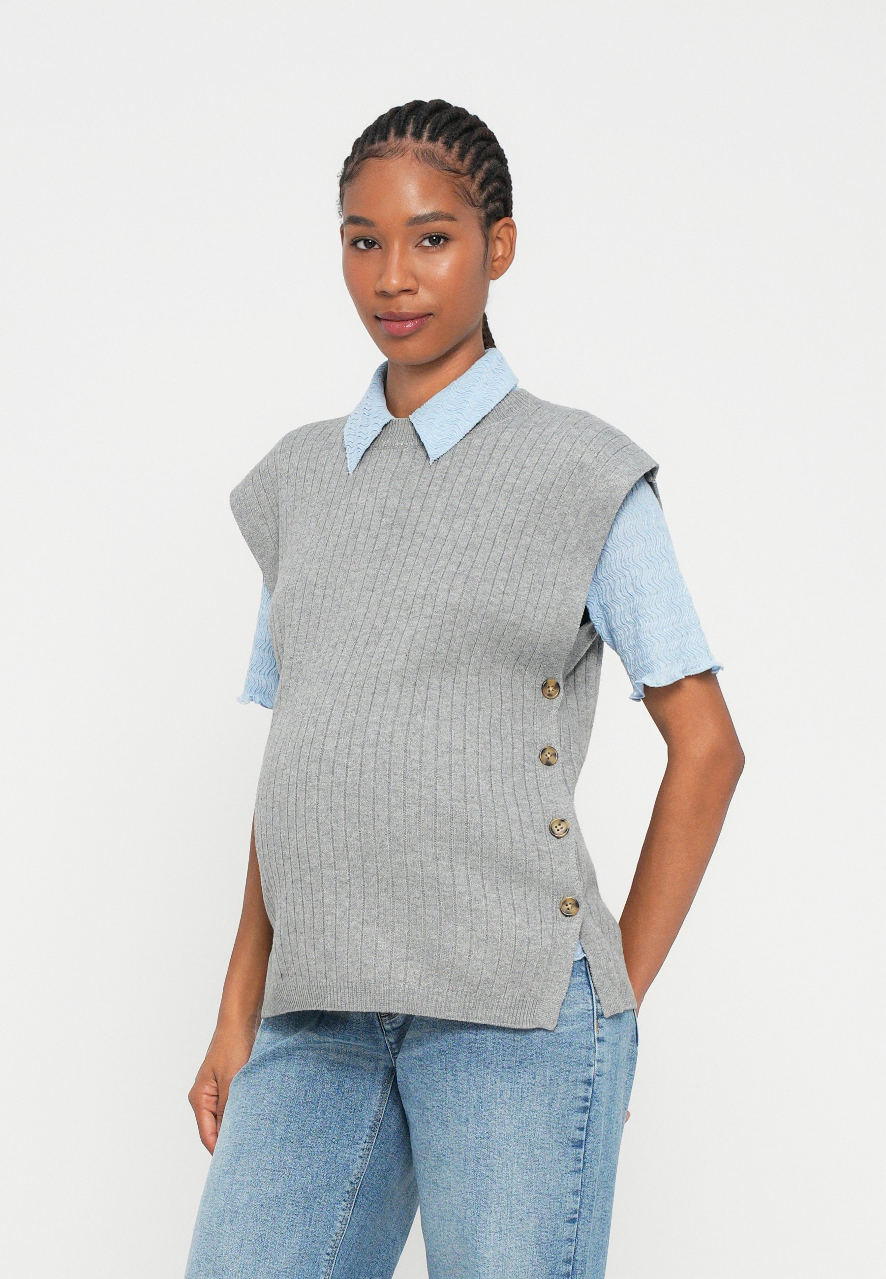 MAMALICIOUS MLRITA VITA - Vest - middengrijs gemêleerd