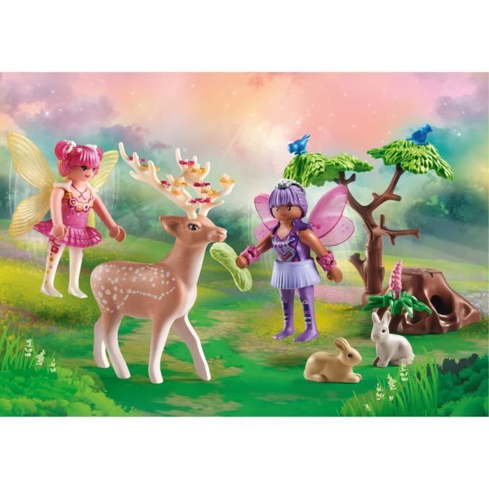 PLAYMOBIL 71800 Feeënduo met bosdieren, Prinsessenmagie startpakket, 42 onderdelen, Leeftijd 4+