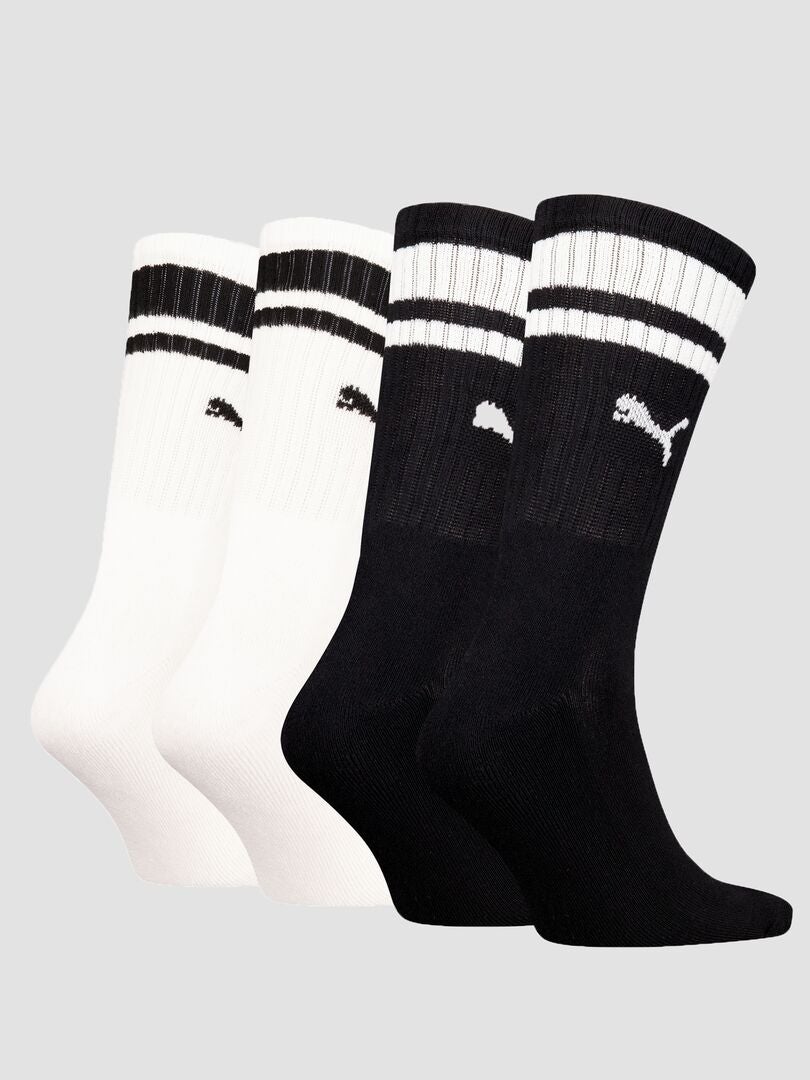 2 paar 'Puma' kniehoge sokken - unisex - zwart
