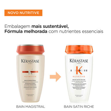 Kérastase Nutritive Bain Satin Riche Shampoo Tehoa Ravitsevalle Erittäin Kuivalle Hiukselle 250 ml