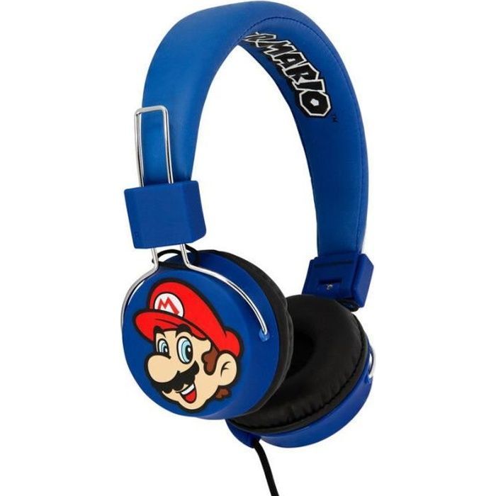 Headphones - OTL TECHNOLOGIES - Mario Luigi Premium Folding - Wired - Blue - Children's