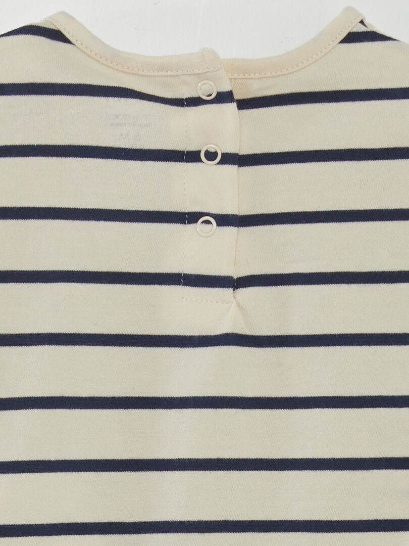 Set bestaande uit een T-shirt en een paperbag broek - WIT