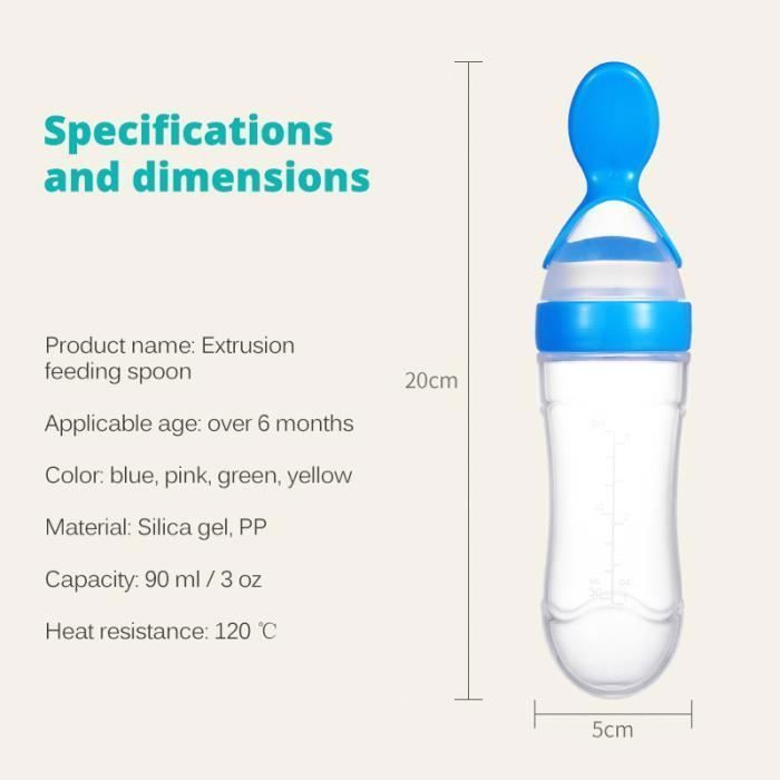 Cuchara para biberón, biberón de entrenamiento para la leche, alimentador, suplemento alimenticio, etiqueta nutricional