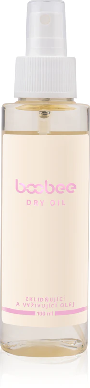 Óleo regenerador Boobee Dry para remoção de fitas adesivas nos seios.