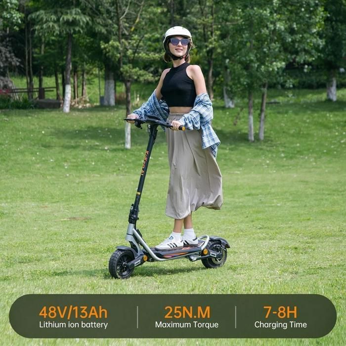 KuKirin A1 - Opvouwbare elektrische scooter - 10 inch banden - 800W motor - 48V 13Ah accu - Actieradius 45 km - Maximale snelheid 45 km/u - IPX4