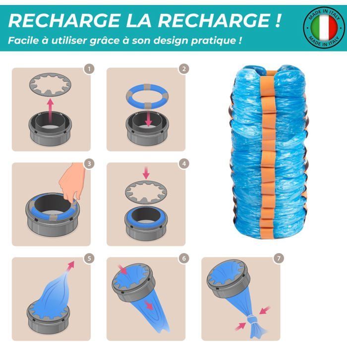 Ricariche - [Compatibili con Tommee Tippee Sangenic Tec, Simplee Sangenic e Twist & Click] - Ricariche XXL - Trattamento antimacchia