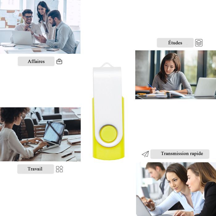16GB USB Flash Drives, Pack of 10, Version 2.0 REWBOAT Swivel Storage Disk Memory Stick Pendrive Flash Drive External Memory