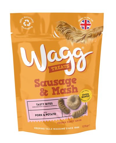 Wagg Salsicha e Purê Deliciosos Petiscos com Carne de Porco e Batata