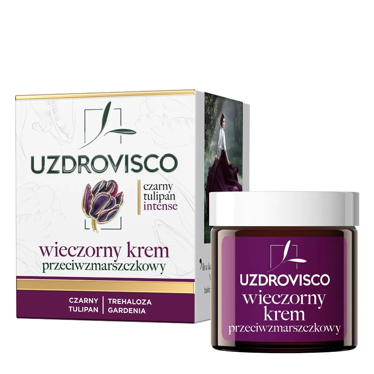 Uzdrovisco Czarny Tulipan Intense Wieczorny krem przeciwzmarszczkowy 50ml