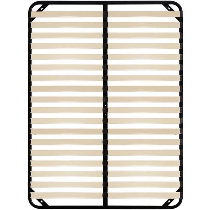 Base de cama de 140x190cm - Frixovel - Somier de láminas - 2 plazas - Fácil montaje - Madera maciza