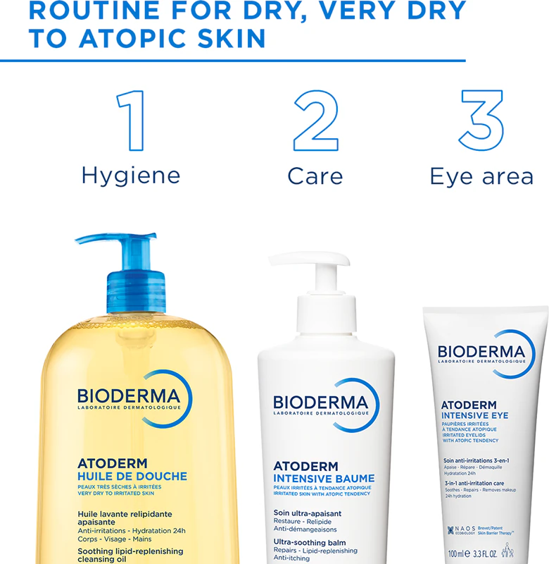 Bioderma Atoderm Intensive Baume, bálsamo intensamente suavizante para pele seca e atópica.