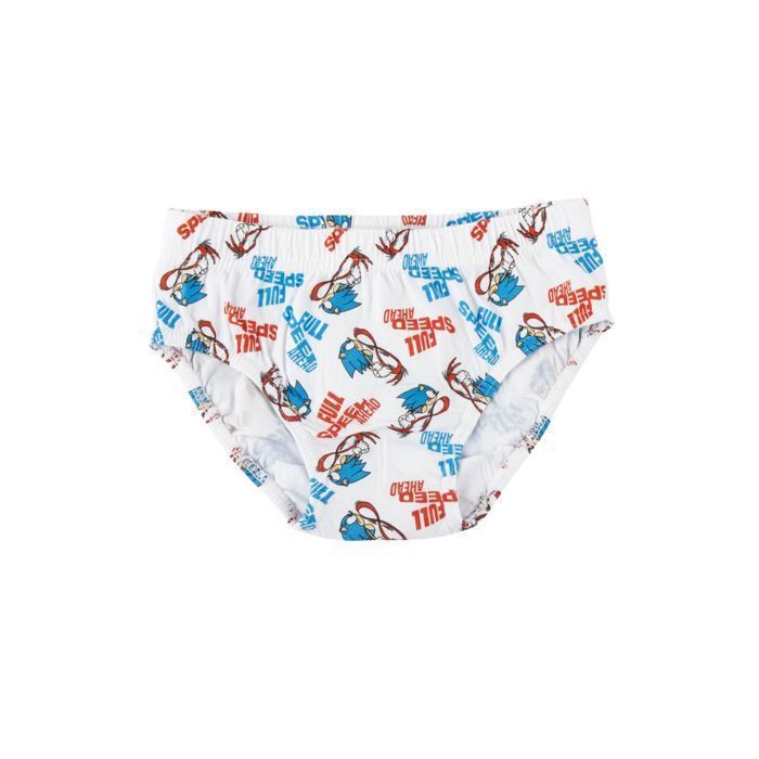 Conjunto de ropa interior de algodón para niño de Sonic con bolsa – multicolor