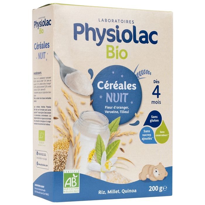 Physiolac Bio Céréales Nuit 200 g
