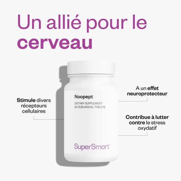Suplemento alimentar - SuperSmart - Noopept - Para concentração e clareza mental – Nutrição cerebral