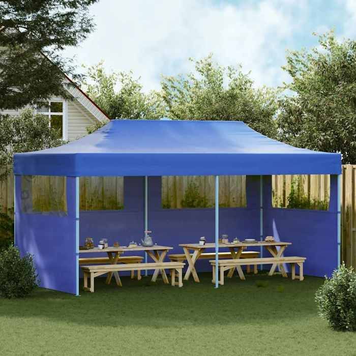 BARNUM Azul - Carpa/cenador plegable para fiestas LEMON® - Resistente a los rayos UV - Azul 3 x 6 m - J1996056