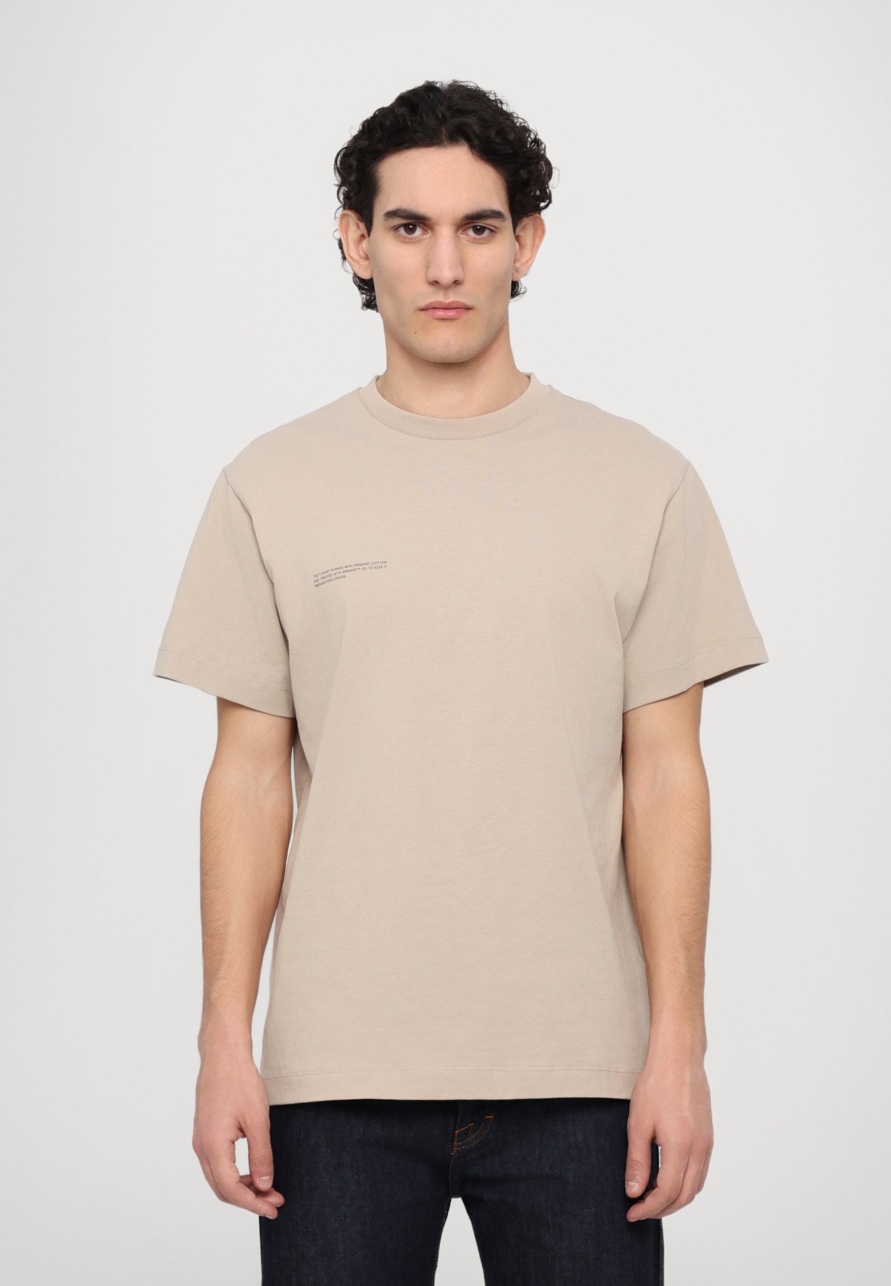 PANGAIA MIDWEIGHT UNISEX - T-shirts med print - stone