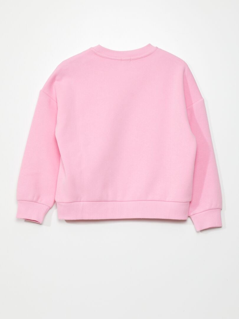 Fleece sweatshirt - Grafik Edition - ROZE