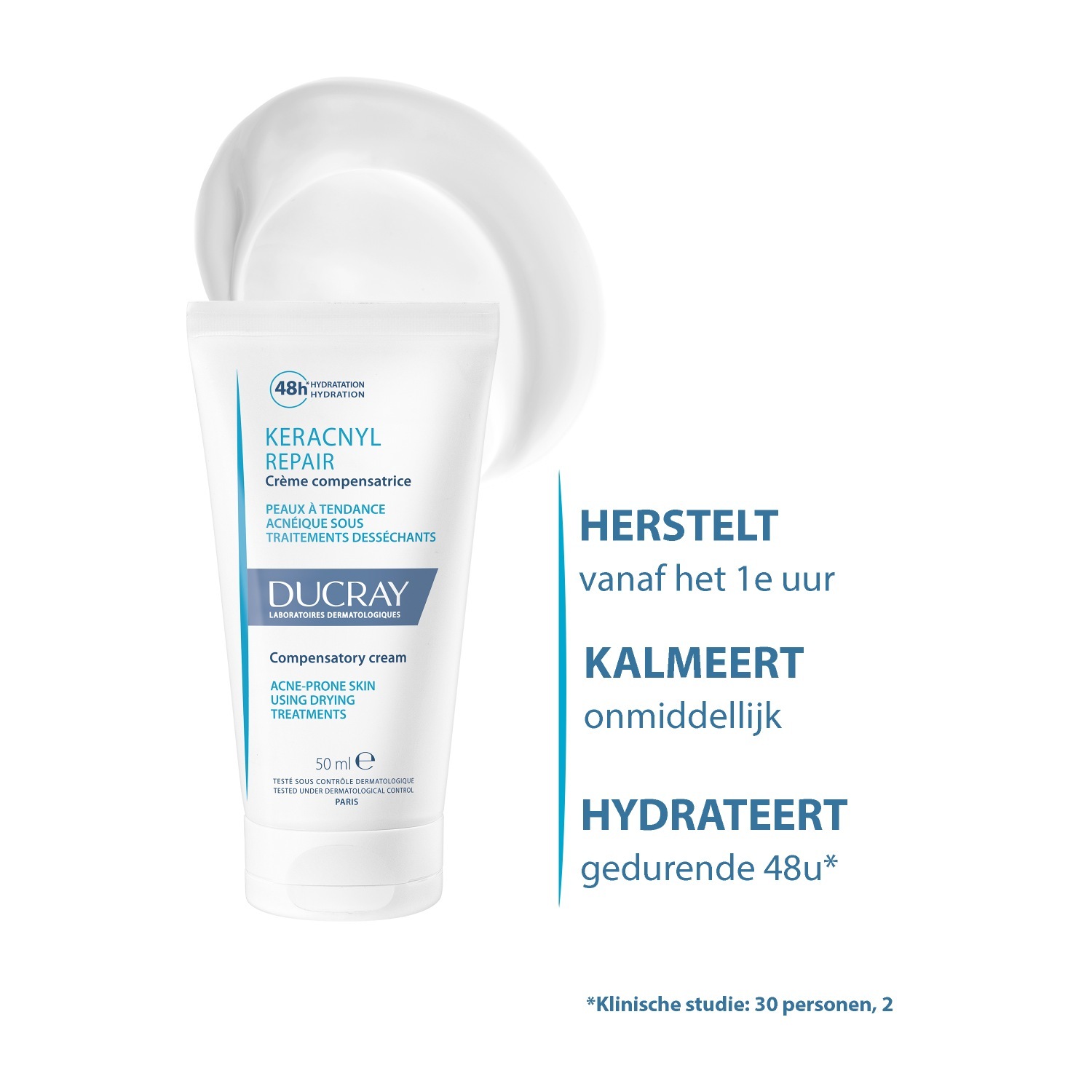 „Ducray KeraCnyl“ balansuojantis veido kremas – 50 ml