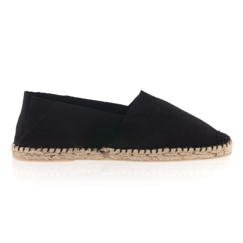 Pánske čierne espadrilky s lanovou podrážkou