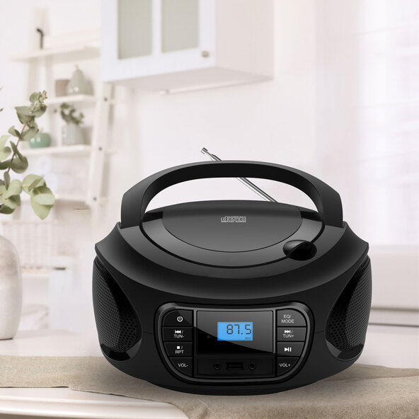 Portable CD Boombox CB-2, black