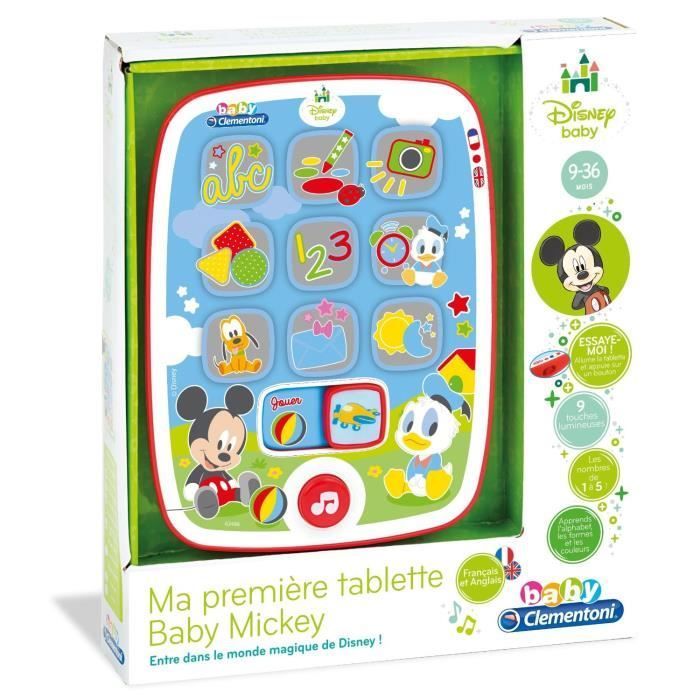 CLEMENTONI Disney Baby - Mijn eerste Mickey Tablet - Educatief speelgoed voor jonge kinderen