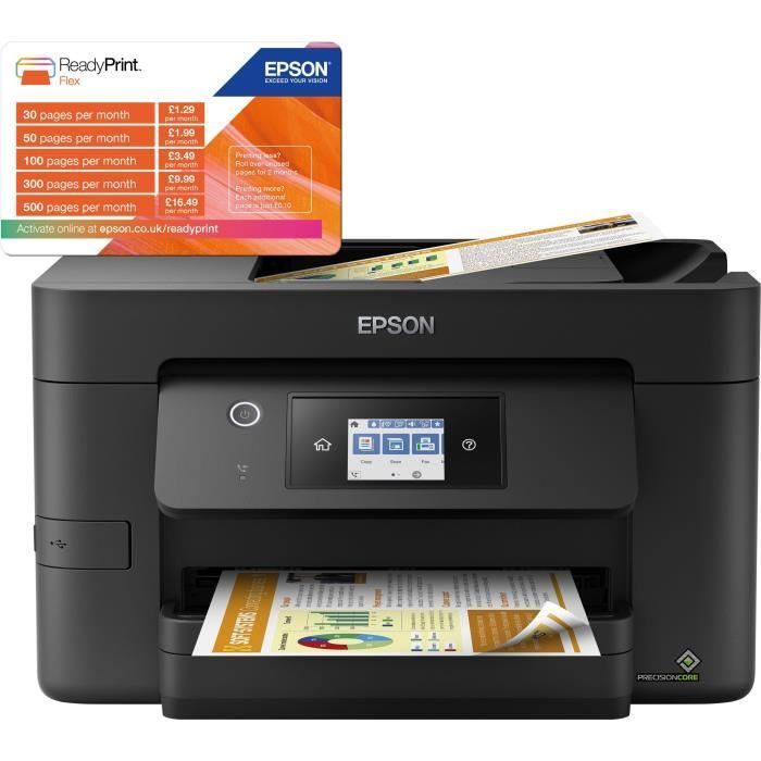 EPSON WorkForce Pro WF-3820DWF Multifunction Printer - Color - Inkjet