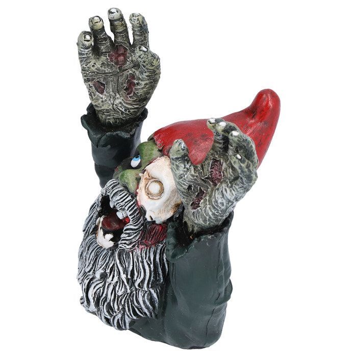 Estatua de jardín - SHIPENOPHY - Enano zombi - Resina sintética - 10,5 x 10,5 cm - Decoración de Halloween