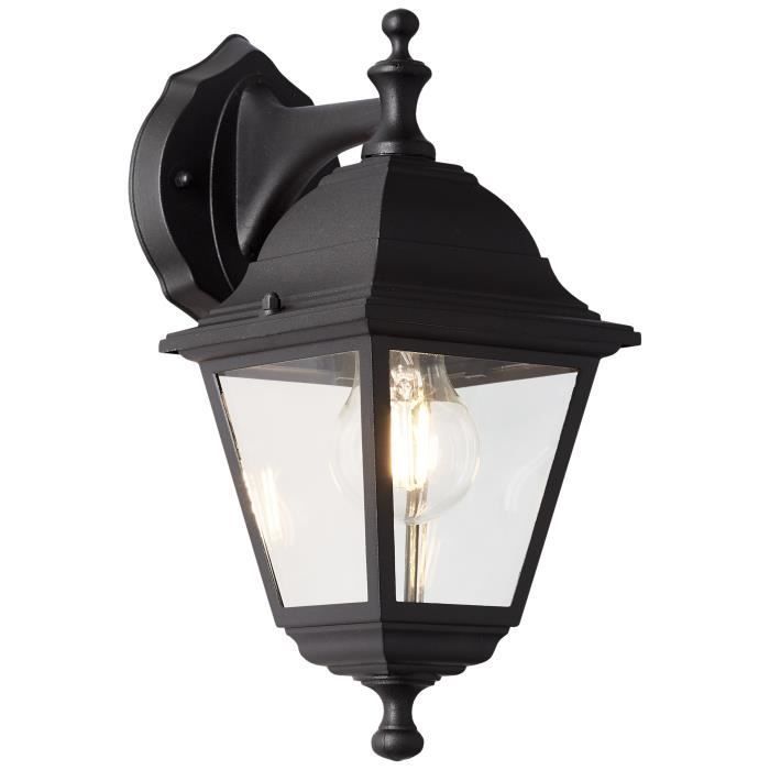 Applique da esterno a luce discendente - BRILLIANT - NISSIE nera - E27 1x60W