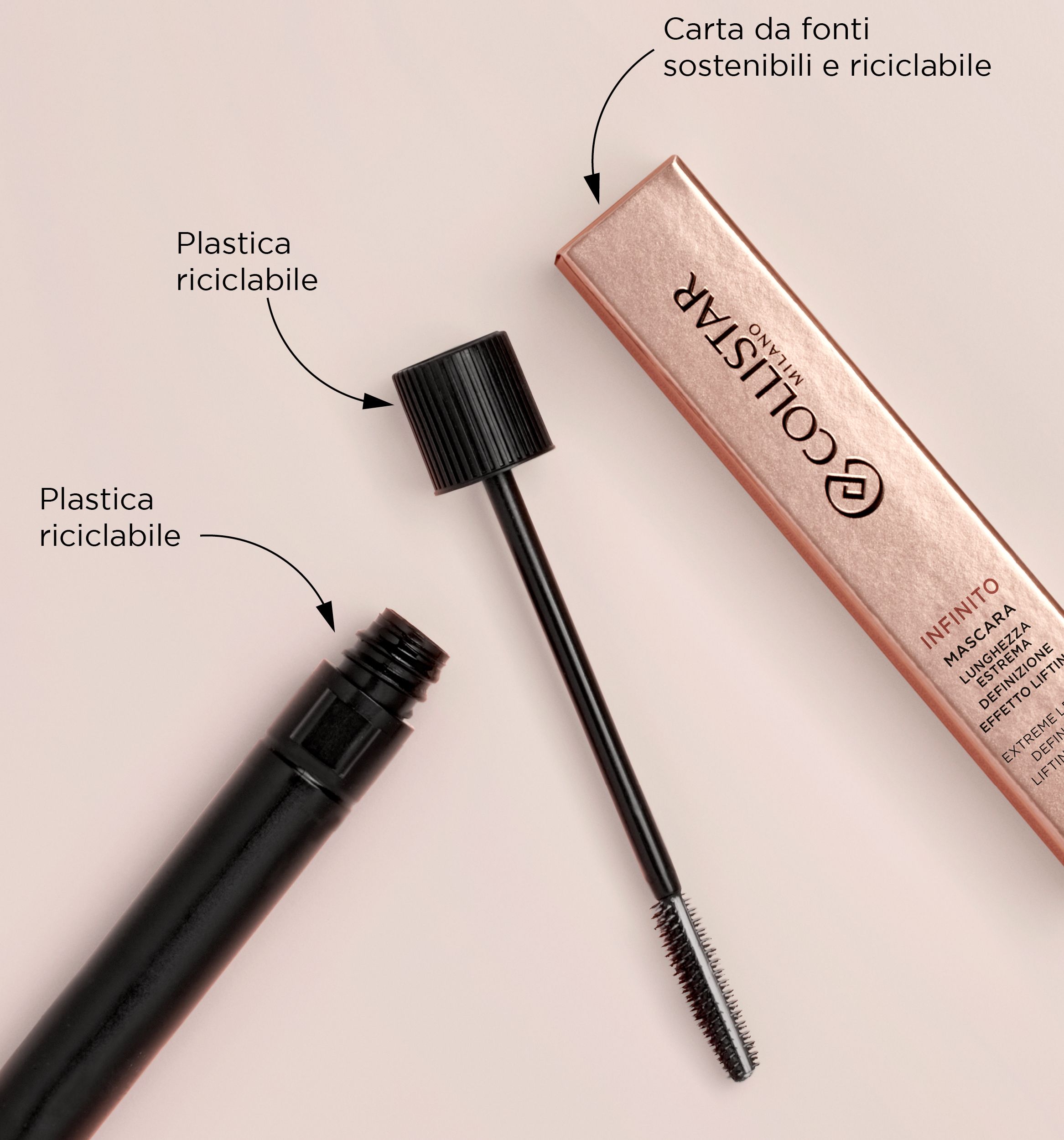 Plniteľná maskara Infinito Luxusné maskary