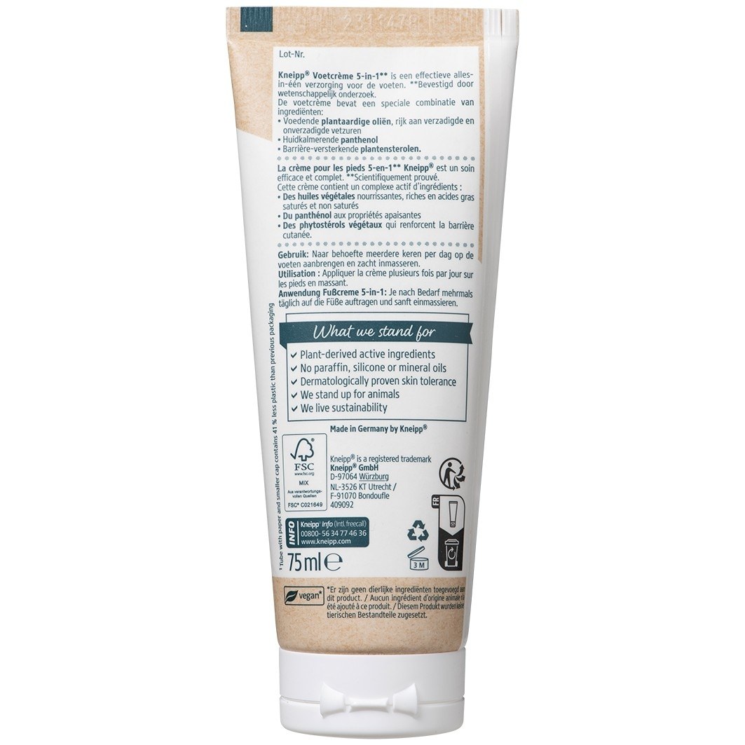 Kneipp krema za stopala 5 v 1 - 75 ml