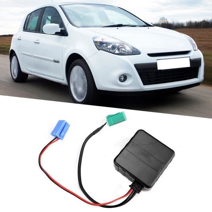 Cable de audio auxiliar AUX - Renault - Compatible con varios modelos - Bluetooth - Alta calidad - Negro