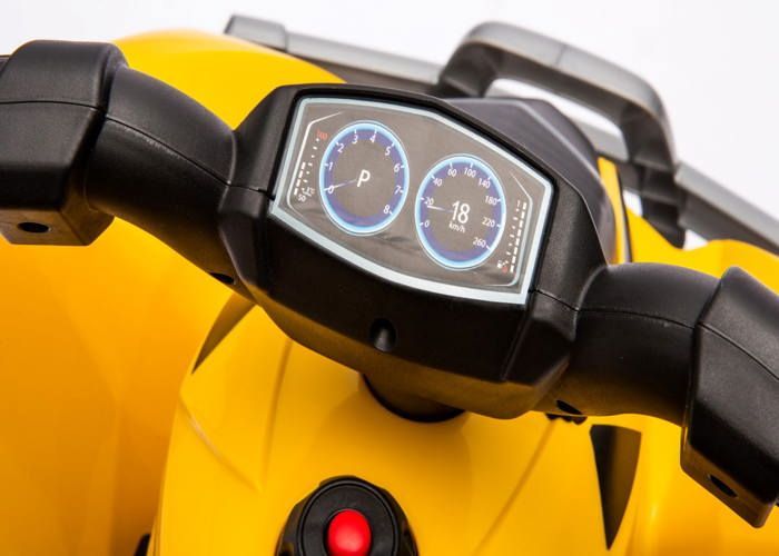 CAT TRX Quad Electric Ride-On Car for Children - 18 to 36 Months - 6V 4.5Ah - LED Light - Sound Signal - Yellow
