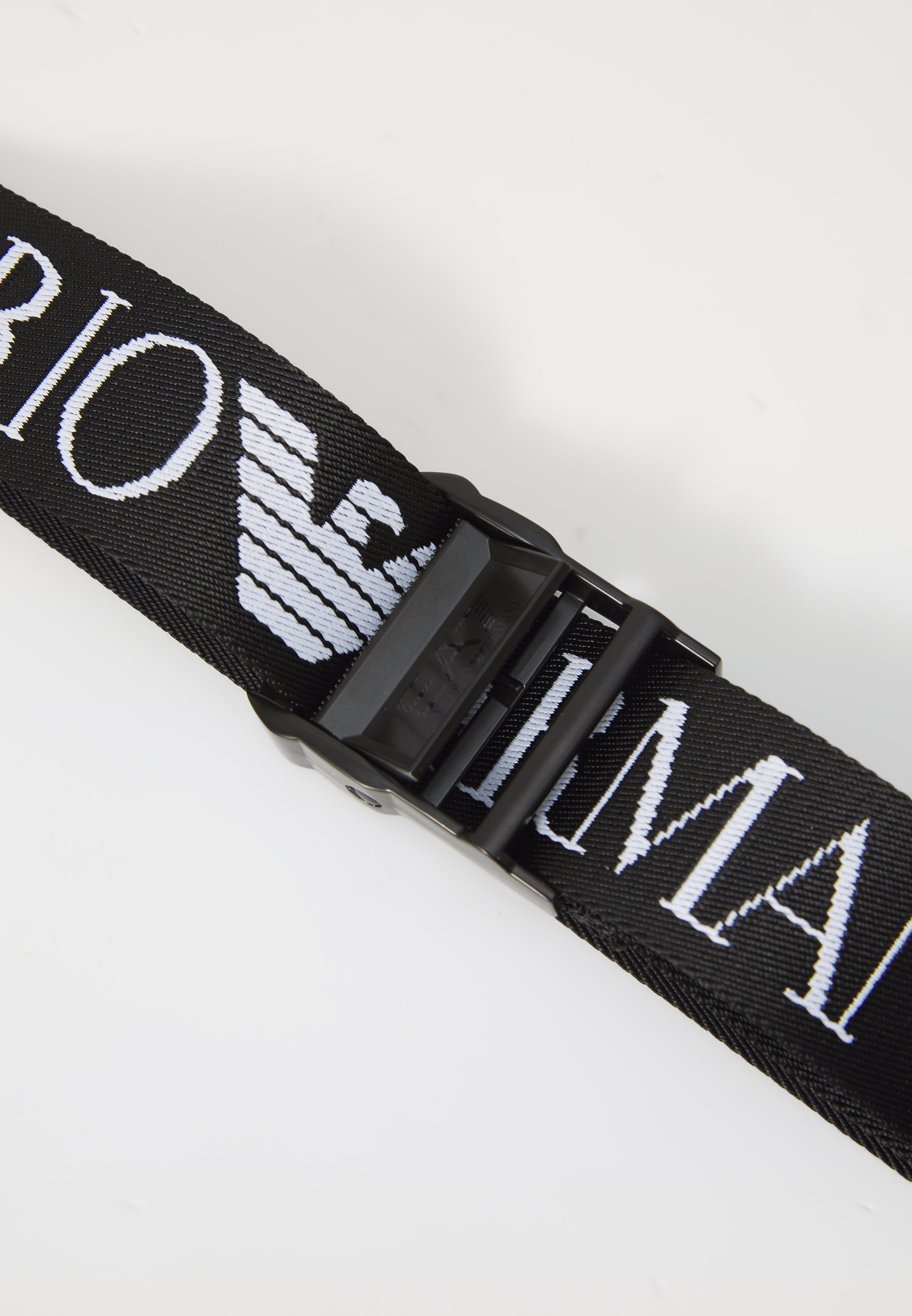 EA7 Emporio Armani TRAIN ALLOVER BELT UNISEX - Riem - zwart/wit