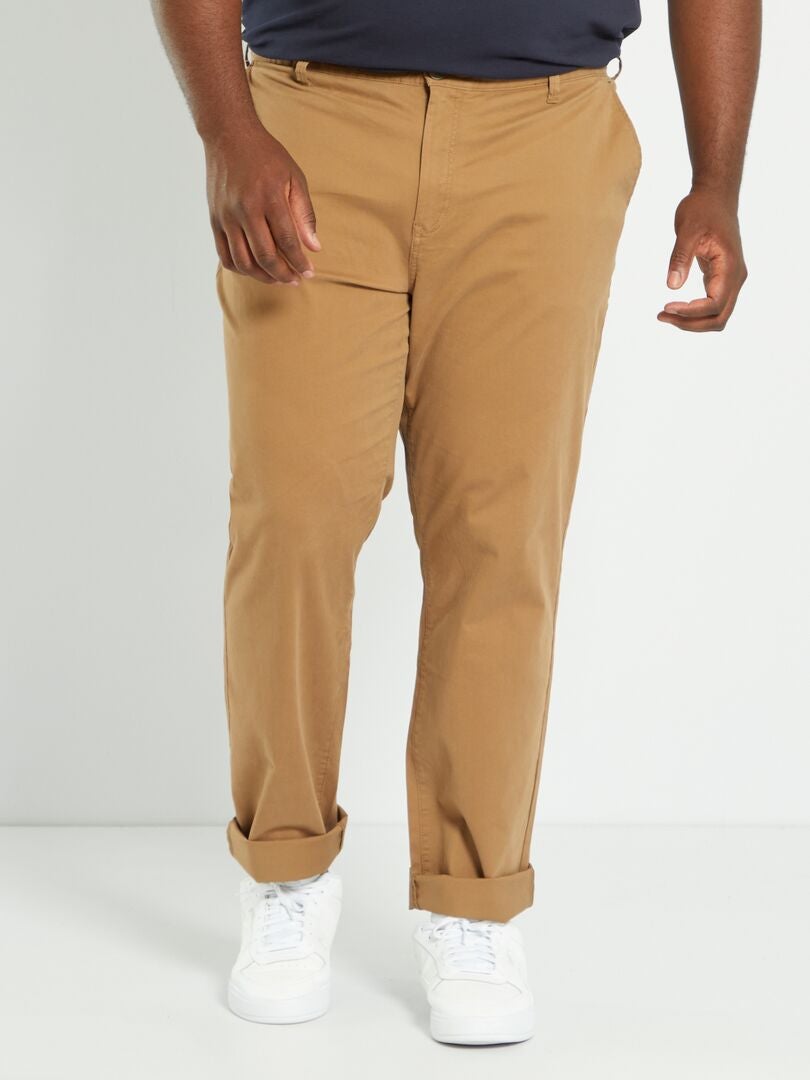 Nauwe chino broek maat L34 - bruin