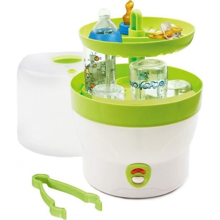 Stérilisateur à vapeur pour 6 biberons - H&H - BS 29 - Vert - Electrique - Accessoires non compris