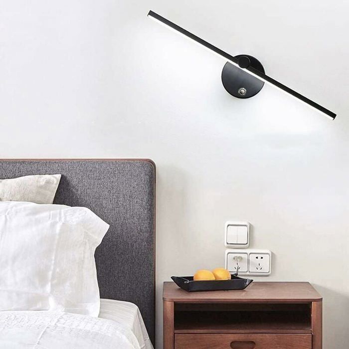 Lampes LED dimmables pour miroir, applique salle de bain rotative à 300°, 8W 4000K, idéale pour éclairage de miroir YYV