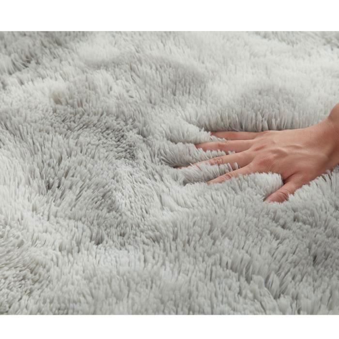 Tapis Shaggy Yoga - Microfibre Extra Doux - Gris Clair - 50x160cm