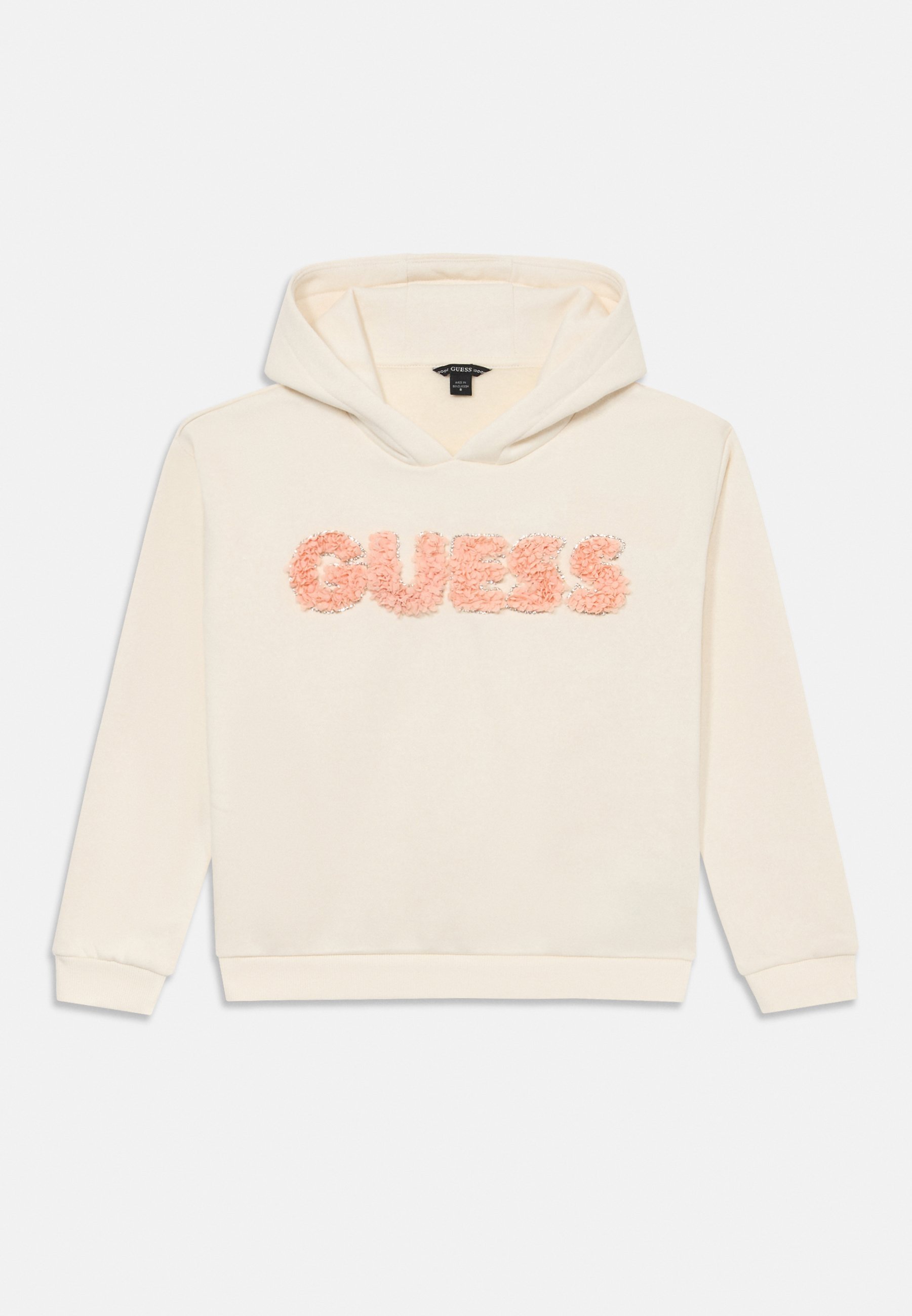 Guess JUNIOR OVERSIZE HOODED ACTIVE - Sweatshirt - crèmewit