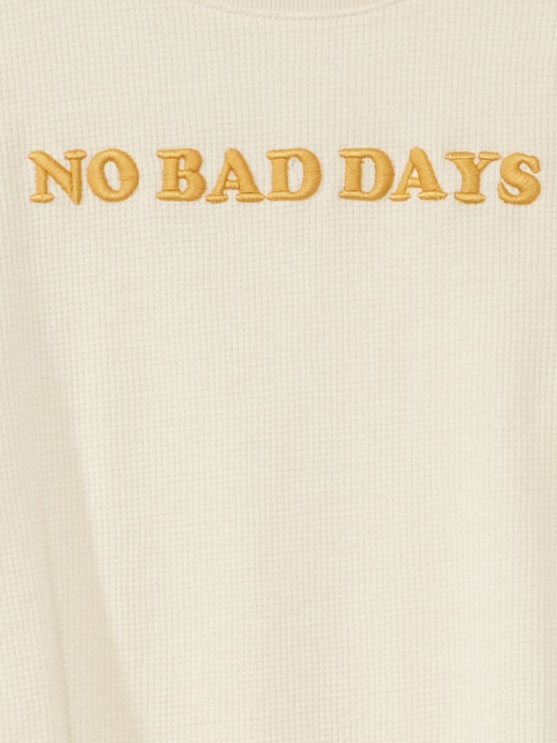 Camiseta de manga corta 'No Bad Days' - BEIGE