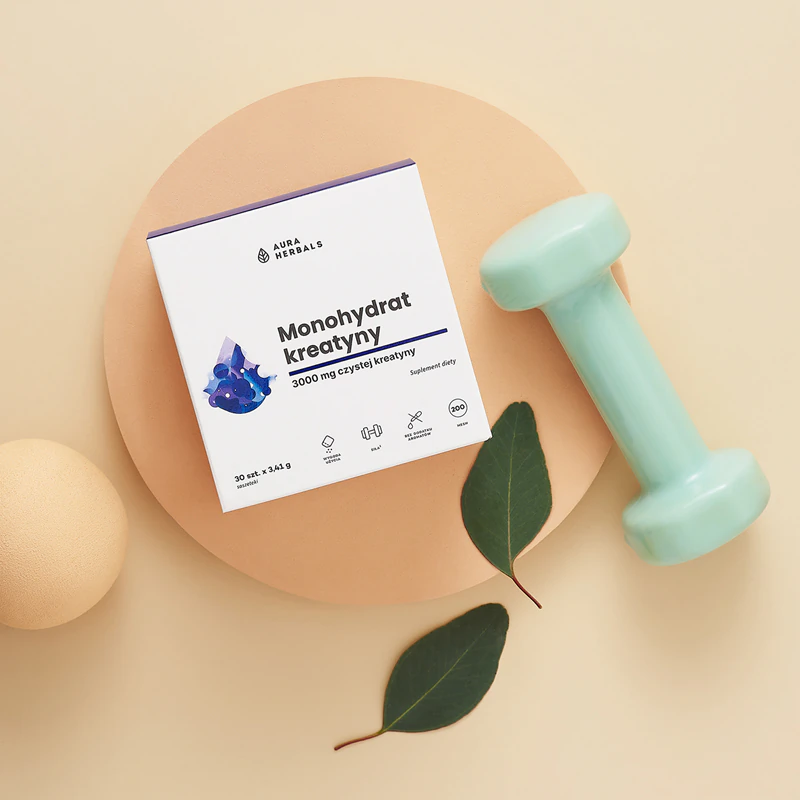 Aura Herbals Creatine Monohydraat voedingssupplement in sachets voor het vergroten van spiermassa