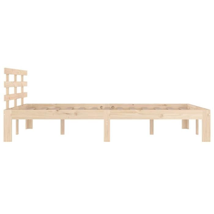 Marrone 200 x 200 cm - Letto in legno - Portata massima 150 kg - Struttura letto - Materasso non incluso - Legno massello 200x200 cm 005_335767