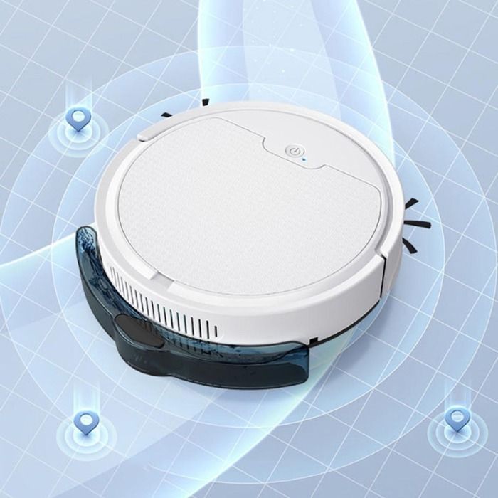 INF Smart Robot Vacuum Cleaner with Large Water Tank and APP Control for Efficient Cleaning, Navy Blue