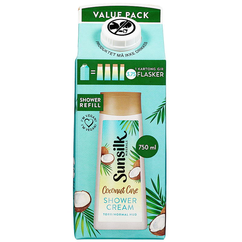 Sunsilk Showersæbe 750 ml refill Kokos Sunsilk